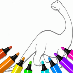 Dinosaur Coloring Pages Kids - Art educational game