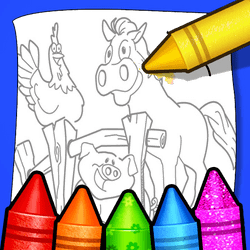 Farm Animals Coloring For Kids game cover