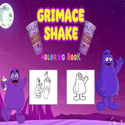 Grimace Shake Coloring - Art educational game