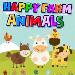 Happy Farm Animals - Word and Language educational game