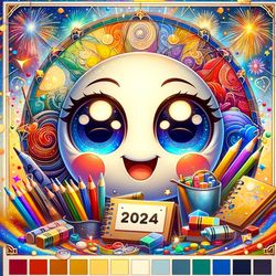 Happy New Year 2024 Coloring Game - Art educational game