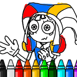 Pomni Coloring Book - Art educational game