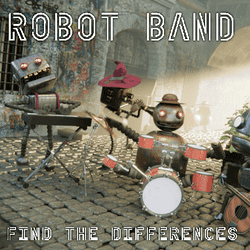 Robot Band - Find the differences - Memory educational game